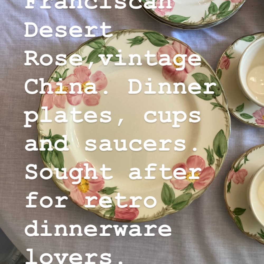 Franciscan Desert Rose Dinnerware - Pink and Green Floral